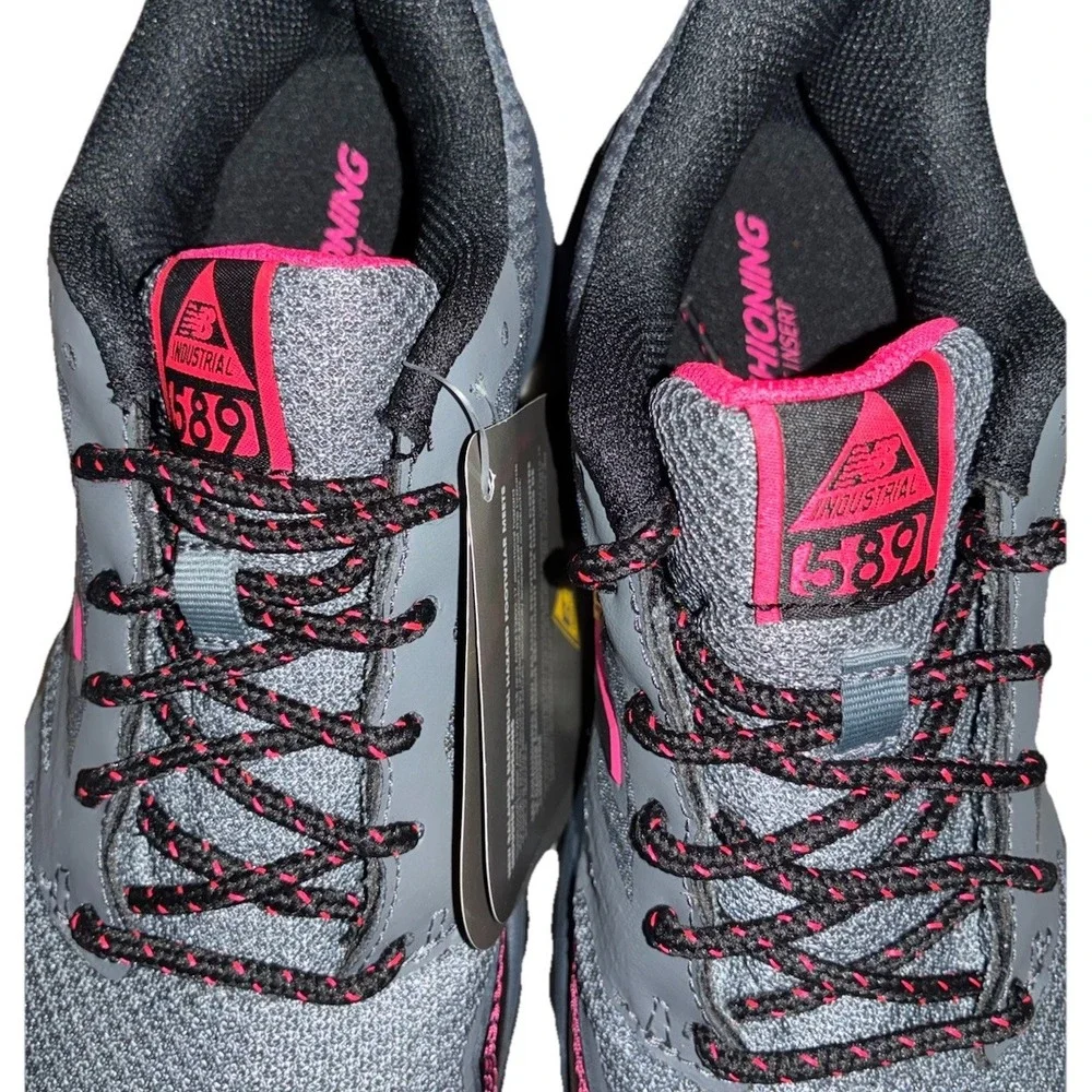New Balance 589  Industrial Work Shoes Women's‎ 7.5 Gray Pink  Composite Toe NEW